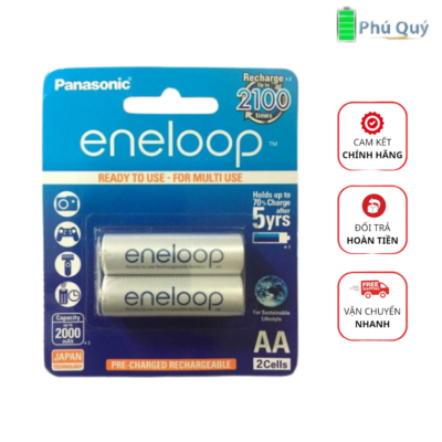 Pin tiểu sạc AA Panasonic Eneloop Ni-Mh 1.2V 1900mAh vỉ 2 viên